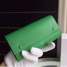 Portafoglio multifunzione Celine in pelle Epsom verde