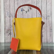 Borsa Celine Twisted Cabas piccola in pelle di vitello giallo/arancione Borsa Celine Twisted Cabas piccola in pelle di vitello giallo/arancione
