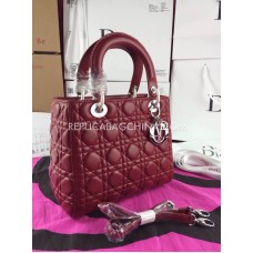 Borsa a mano Dior Lady Default rossa AAA