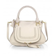 Borsa a mano media Chloe Marcie bianca