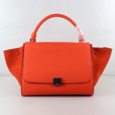 Borse Celine Classic in pelle scamosciata arancione