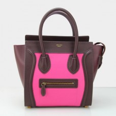 Borsa tote Celine Medium Luggage color vino rosato