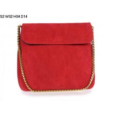 Borsa a tracolla Celine Gourmette in pelle scamosciata rossa S2 Borsa a tracolla Celine Gourmette in pelle scamosciata rossa S2