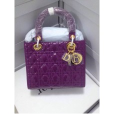 Replica della borsa Dior Lady Default in pelle di serpente viola