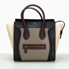 Borsa tote grande Celine, grigio, nero, bianco e vino. Borsa tote grande Celine, grigio, nero, bianco e vino.