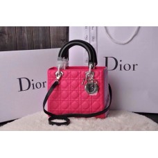 Borsa Dior Lady in finta pelle di agnello rossa, qualità AAA