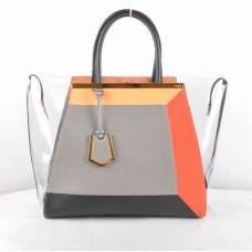 Borsa Fendi 2Jours in PVC trasparente grigio