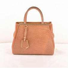 Borsa piccola Fendi 2jours Light Coffee Cross Veins/Ferrari in pelle