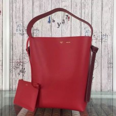 Borsa Celine Twisted Cabas piccola in pelle di vitello rossa/arancione Borsa Celine Twisted Cabas piccola in pelle di vitello rossa/arancione