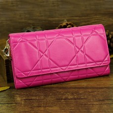 Portafoglio Continental Cannage in pelle verniciata Christian Dior 0016 Rosa