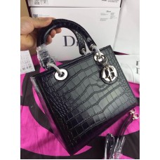 Replica della borsa a mano Dior Lady Default in vera pelle.