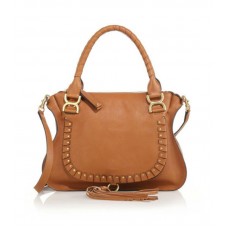 Borsa a mano media Chloe Marcie in pelle con borchie
