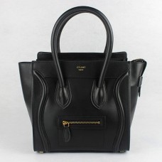 Borsa tote Celine Medium Luggage in pelle nera Borsa tote Celine Medium Luggage in pelle nera