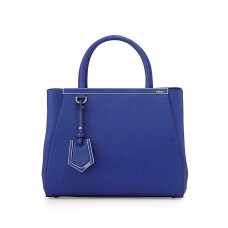 Borsa shopping mini Fendi 2Jours blu cobalto