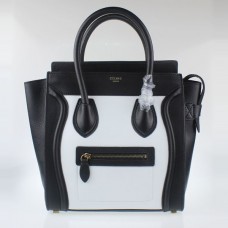 Borsa tote Celine Medium Luggage nera e bianca Borsa tote Celine Medium Luggage nera e bianca