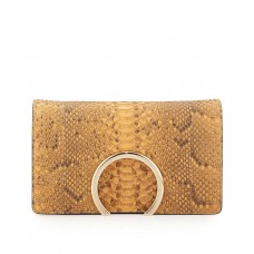 Borsa a mano Chloe Gabrielle in pitone color cuoio