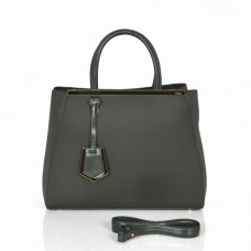 Borsa Fendi 2Jours in tela verde con manico superiore