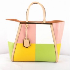 Borsa Fendi 2Jours in pelle rosa Ferrari
