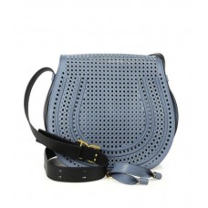 Borsa a tracolla media traforata Chloe Marcie, blu Borsa a tracolla media traforata Chloe Marcie, blu
