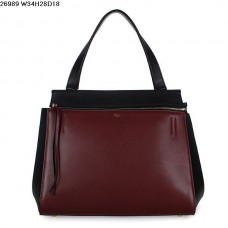 Borsa Celine EDGE in pelle di vitello rosso vino/nera 26938