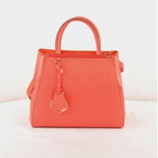 Borsa piccola Fendi 2jours in pelle con venature a croce rosse