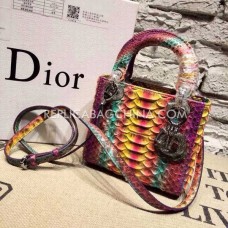 Replica della borsa Dior Lady Tote in pelle di vitello viola