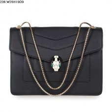 Borsa Bvlgari Serpenti GM in pelle di vitello nera