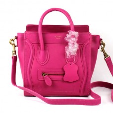 Borsa tote Celine Small Luggage in pelle rosa