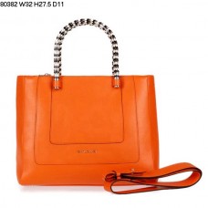 Borsa a mano Bvlgari modello Serpenti in pelle di vitello arancione, codice 80382