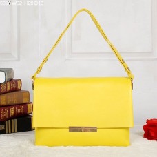 Borsa a tracolla Celine Blade Flap in pelle di vitello color giallo limone 5368