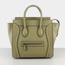 Borsa Celine Large Luggage Tote in pelle beige e grigia