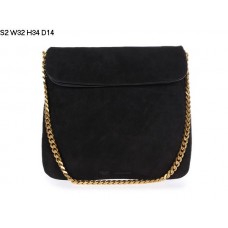 Borsa a tracolla Celine Gourmette in pelle scamosciata nera S2 Borsa a tracolla Celine Gourmette in pelle scamosciata nera S2
