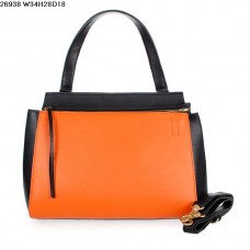 Borsa Celine EDGE in pelle di vitello arancione/nera 26938