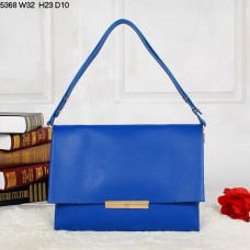 Borsa a tracolla Celine Blade Flap in pelle di vitello blu 5368