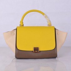 Borsa Celine Medium Trapeze giallo kaki beige Borsa Celine Medium Trapeze giallo kaki beige
