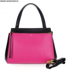 Borsa Celine EDGE in pelle di vitello color pesca/nero 26938