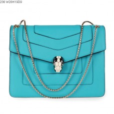Borsa Bvlgari Serpenti GM in pelle di vitello blu navy