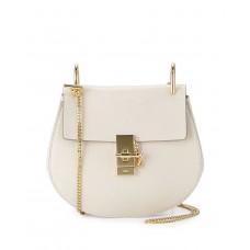 Borsa a tracolla piccola Chloe Drew color bianco sporco