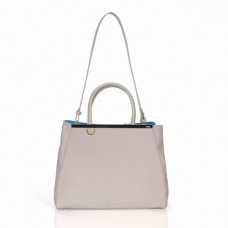 Borsa Fendi 2Jours in tela grigia con manico superiore