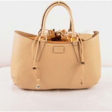 Borsa grande Fendi B Fab in pelle color albicocca modello Ferrari con manico superiore