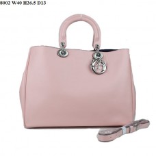 Borsa Jumbo Dior Diorissimo in pelle nappa rosa (finiture argentate) 8002
