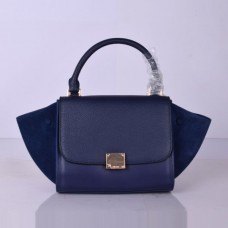Borsa Celine Small Trapeze in pelle blu navy Borsa Celine Small Trapeze in pelle blu navy