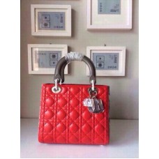 Replica Dior Lady Default Totes Borsa a mano in pelle di agnello Replica-18