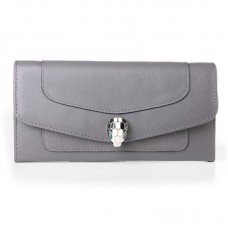 Portafoglio in pelle originale Bulgari Serpenti Khaki 201302