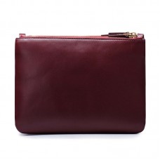 Borsa a tracolla grande Celine Trio in pelle di vitello bordeaux.