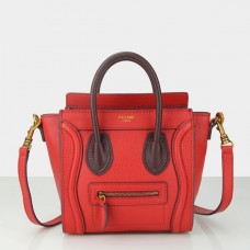 Borsa tote Celine Small Luggage rossa, 20 cm