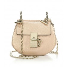 Borsa a tracolla Chloe Drew Nano in pelle metallizzata color oro