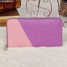 Portafoglio Christian Dior multicolore viola/rosa con cerniera 118
