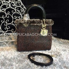 Replica di lusso della borsa Dior Lady Default in pelle di serpente