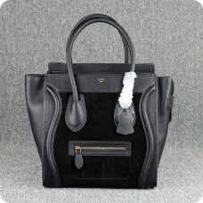 Borsa tote grande Celine in camoscio nero